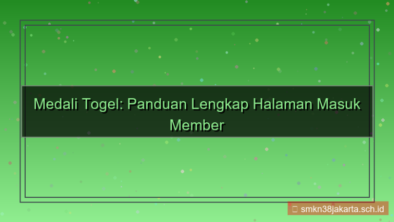 desain MEDALI TOGEL halaman masuk member