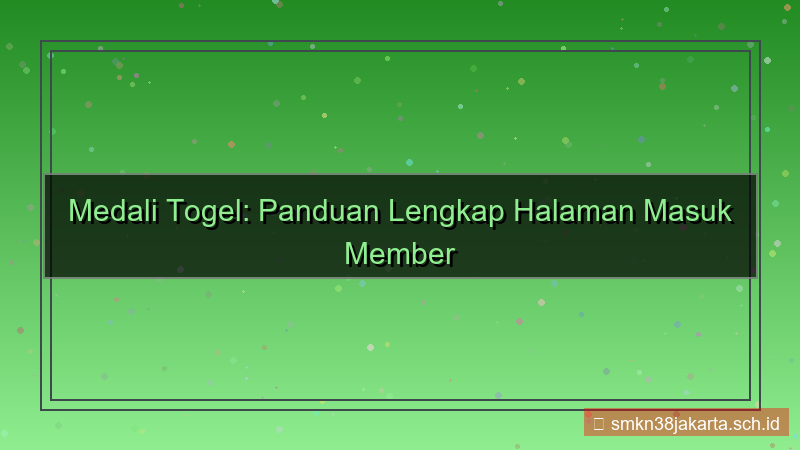 desain MEDALI TOGEL halaman masuk member