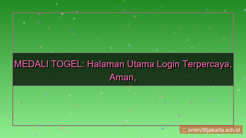 desain MEDALI TOGEL halaman utama login