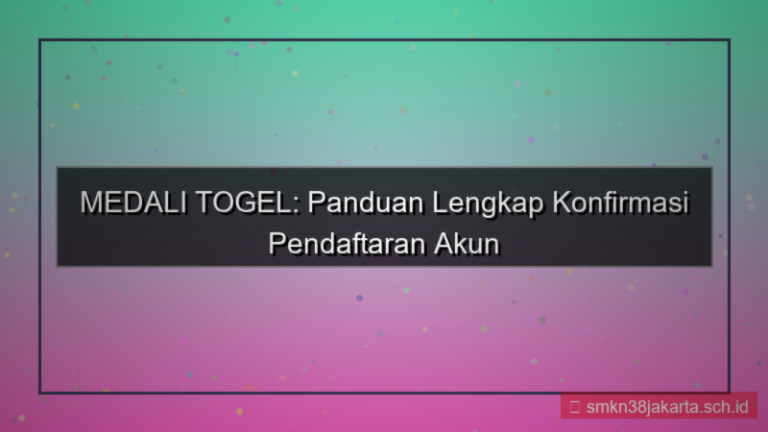 visual MEDALI TOGEL konfirmasi pendaftaran