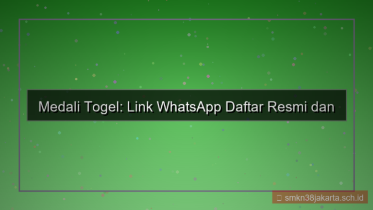 MEDALI TOGEL link whatsapp daftar