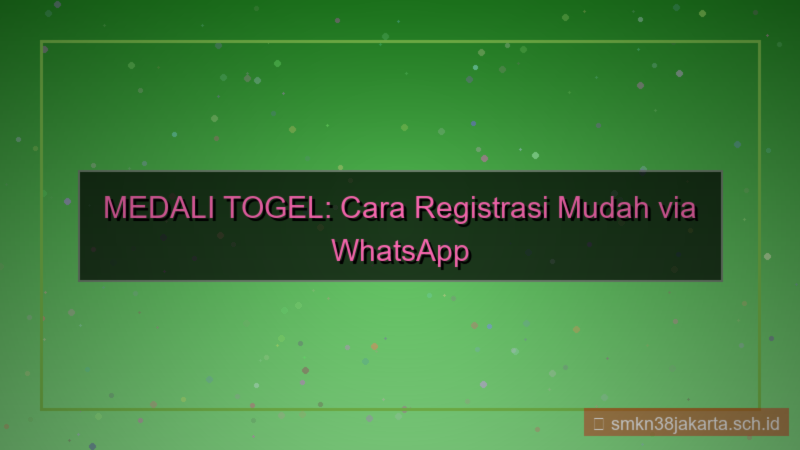 ilustrasi MEDALI TOGEL registrasi via whatsapp