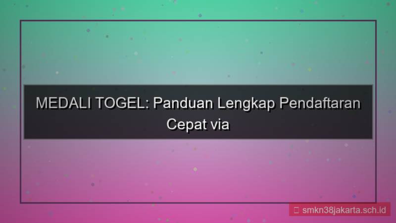 ilustrasi MEDALI TOGEL sms blast pendaftaran