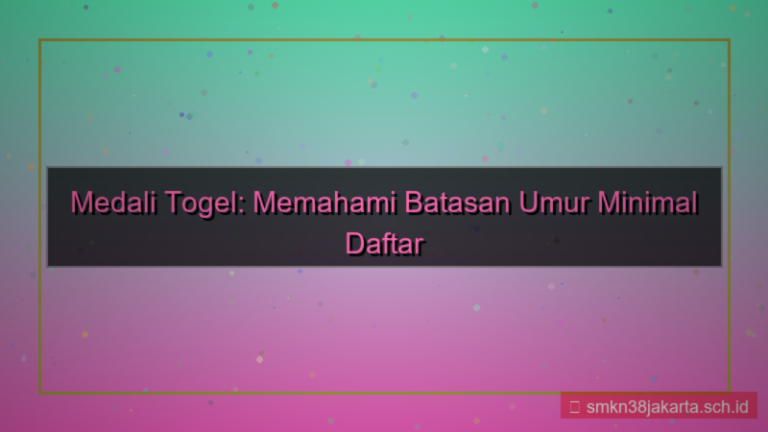 tampilan MEDALI TOGEL umur minimal daftar