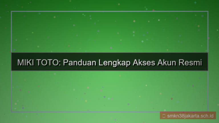 tampilan MIKI TOTO akses akun resmi