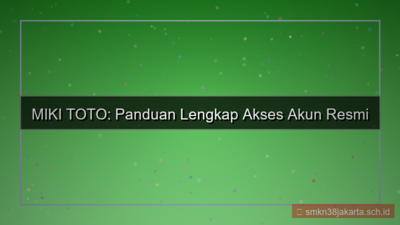 tampilan MIKI TOTO akses akun resmi