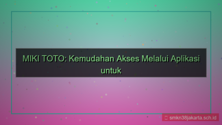 gambar MIKI TOTO akses via aplikasi