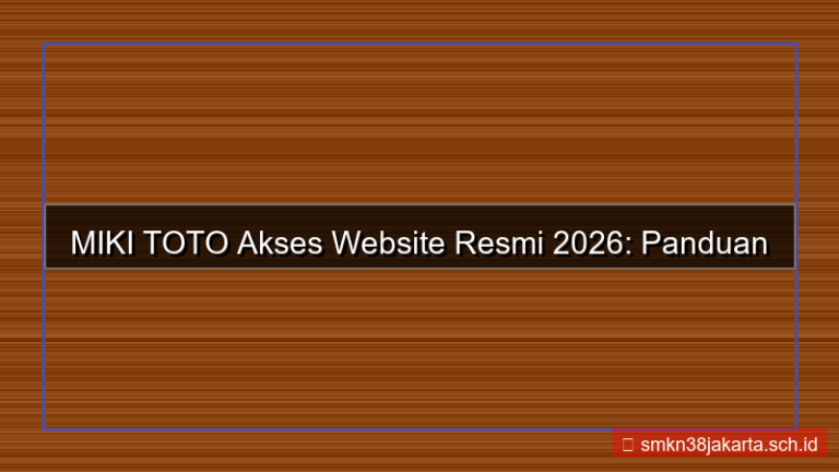 MIKI TOTO akses website resmi 2026