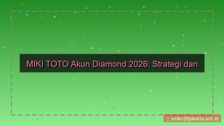 ilustrasi MIKI TOTO akun diamond 2026