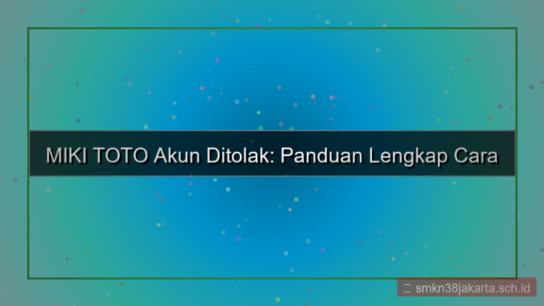 ilustrasi MIKI TOTO akun ditolak cara daftar ulang