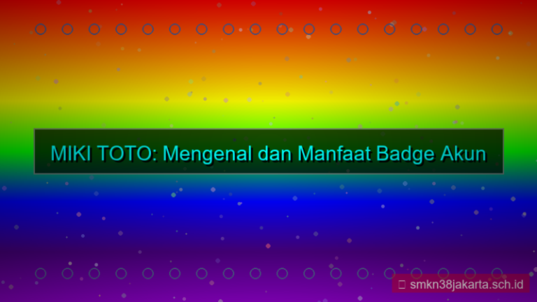MIKI TOTO badge akun terverifikasi