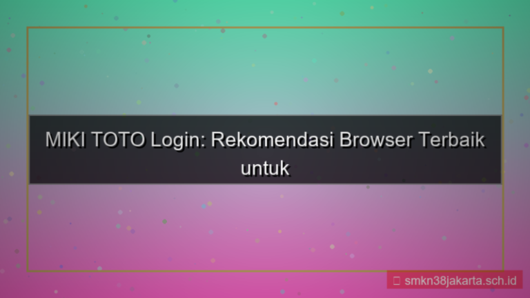 desain MIKI TOTO browser rekomendasi login