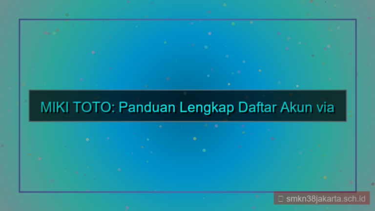konten MIKI TOTO daftar via aplikasi