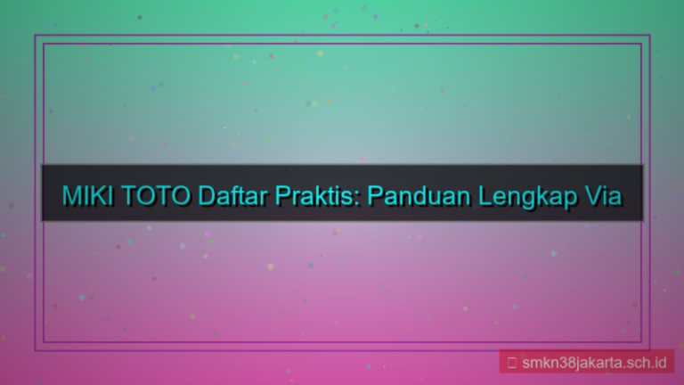 MIKI TOTO daftar via hp android