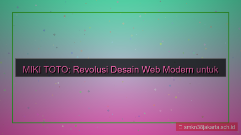 MIKI TOTO desain web modern