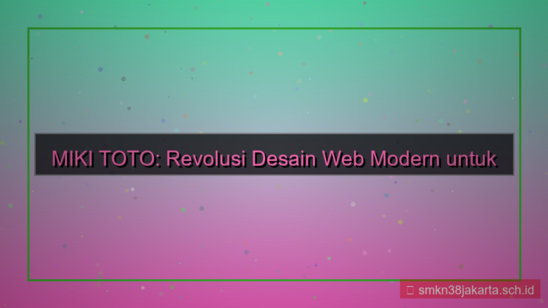 MIKI TOTO desain web modern