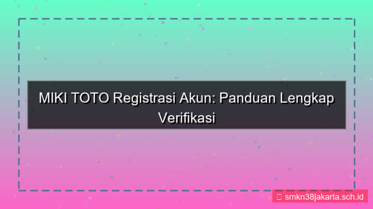 MIKI TOTO email otp registrasi