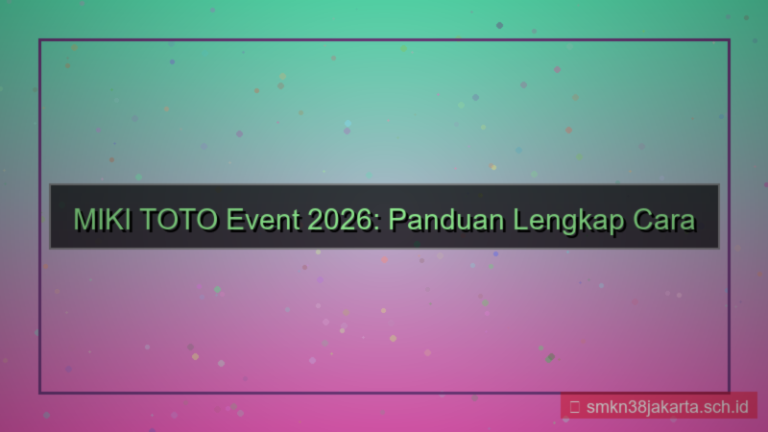 MIKI TOTO event daftar 2026
