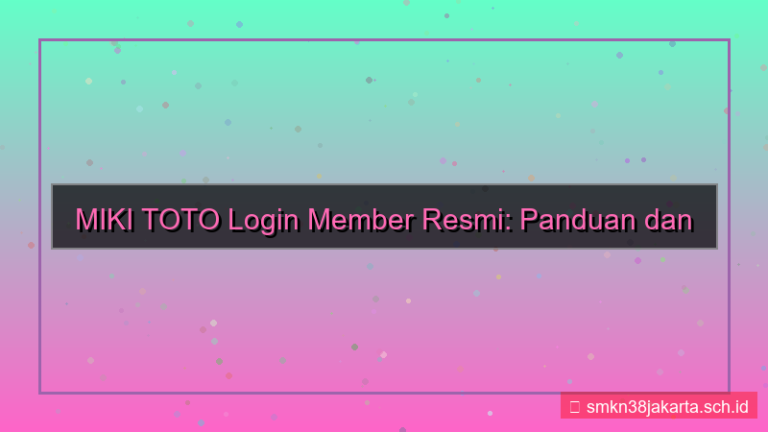 visual MIKI TOTO halaman login member resmi