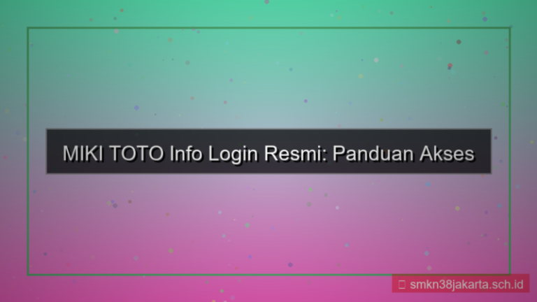MIKI TOTO info login resmi