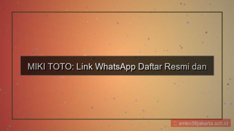 gambar MIKI TOTO link whatsapp daftar