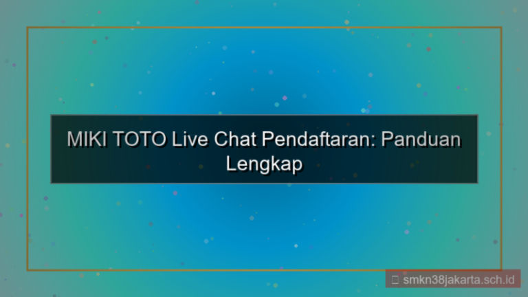 visual MIKI TOTO live chat pendaftaran