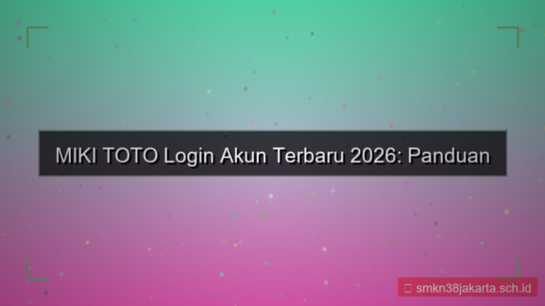 ilustrasi MIKI TOTO login akun terbaru 2026