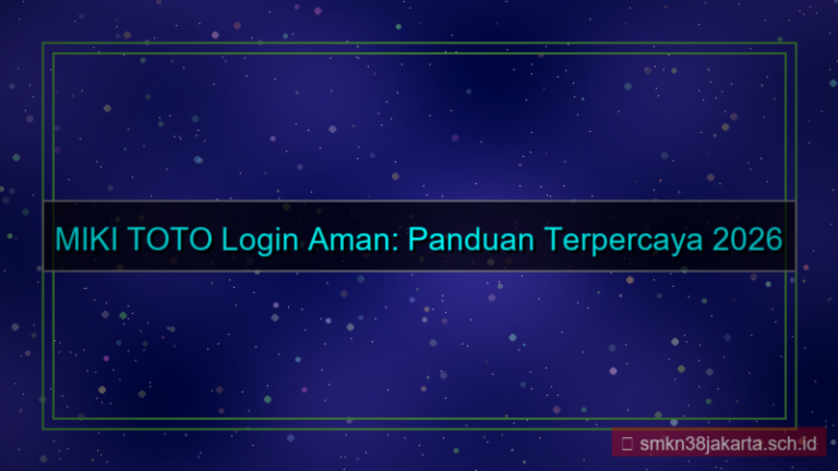 tampilan MIKI TOTO login aman 2026