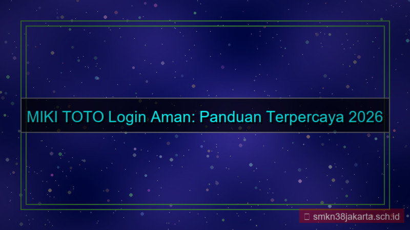 tampilan MIKI TOTO login aman 2026