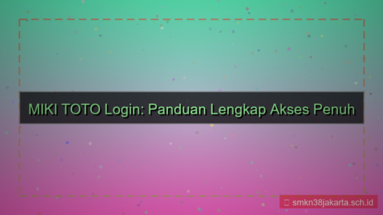 tampilan MIKI TOTO login full akses 2026