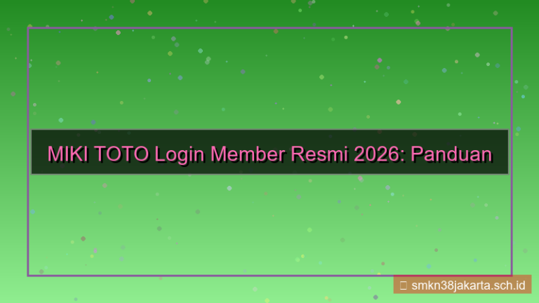 MIKI TOTO login member resmi 2026