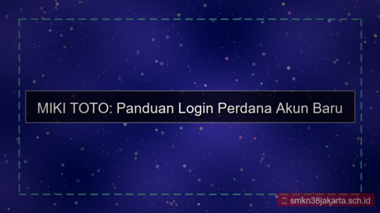 desain MIKI TOTO login perdana akun baru