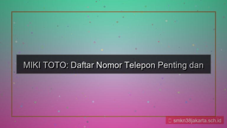tampilan MIKI TOTO nomor telepon daftar