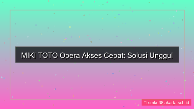 ilustrasi MIKI TOTO opera akses cepat