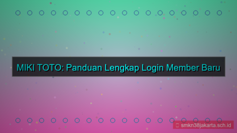 gambar MIKI TOTO panduan login member baru