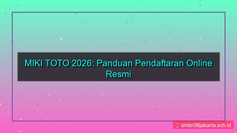 MIKI TOTO pendaftaran 2026 online