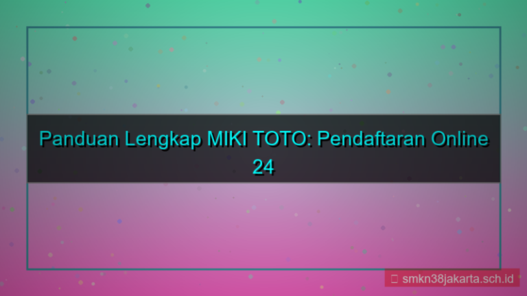 ilustrasi MIKI TOTO pendaftaran online 24 jam