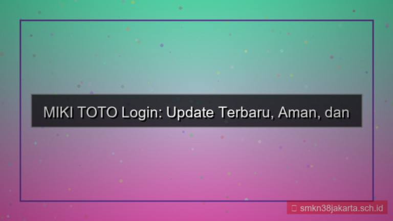 ilustrasi MIKI TOTO update login terbaru