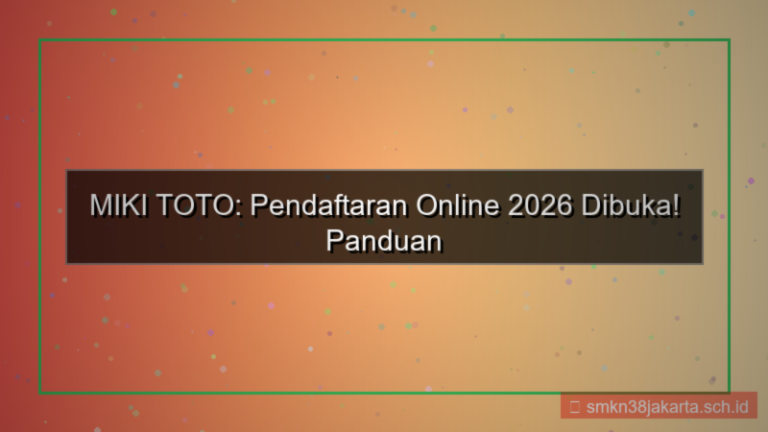 MIKI TOTO update pendaftaran online 2026