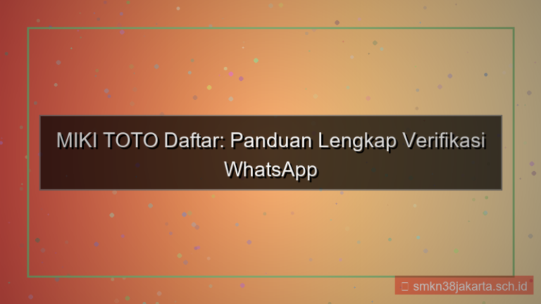visual MIKI TOTO whatsapp otp daftar