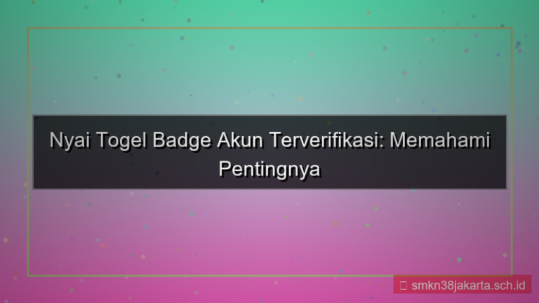 desain NYAI TOGEL badge akun terverifikasi