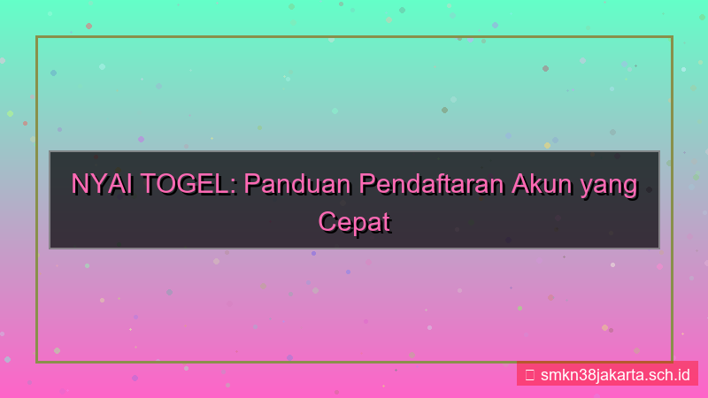 desain NYAI TOGEL form pendaftaran simpel