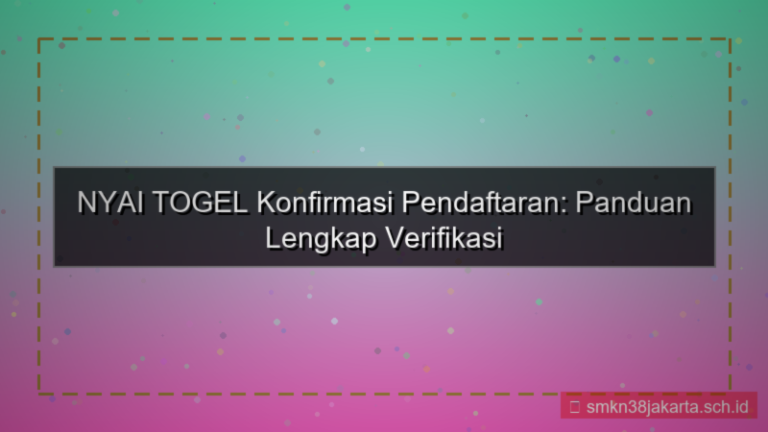 tampilan NYAI TOGEL konfirmasi pendaftaran