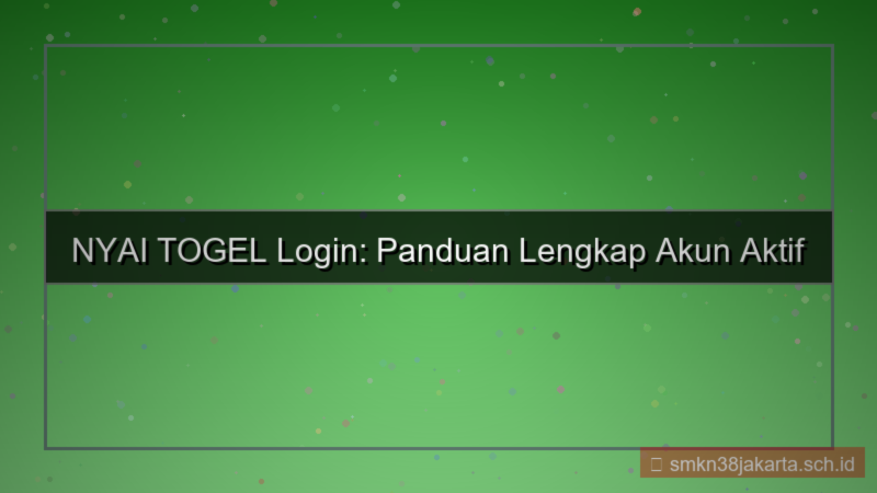 visual NYAI TOGEL login dengan akun aktif 2026