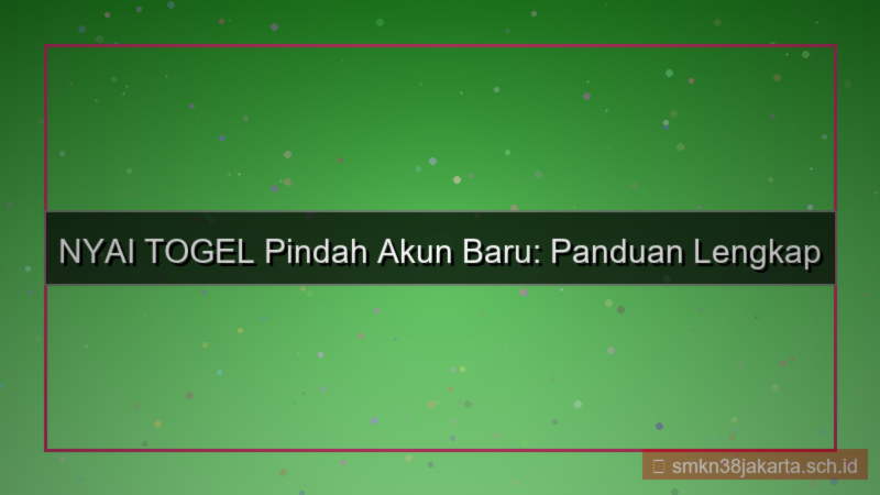 tampilan NYAI TOGEL pindah akun baru