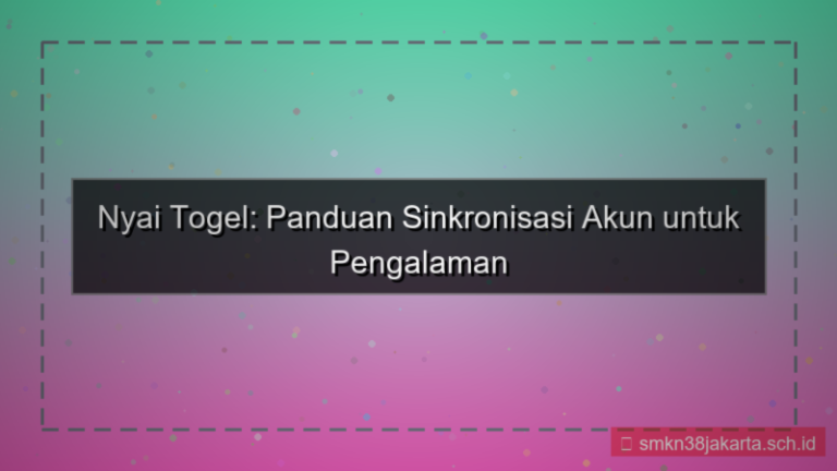 NYAI TOGEL sinkronisasi akun