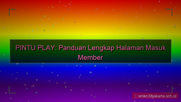PINTU PLAY halaman masuk member