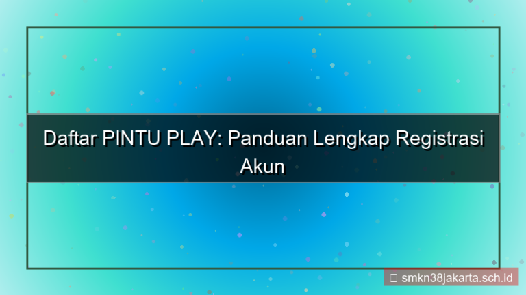 PINTU PLAY registrasi via whatsapp
