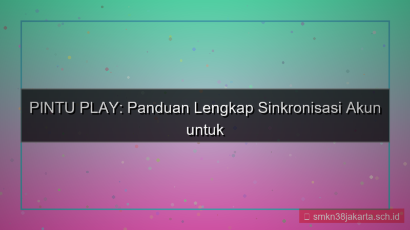 tampilan PINTU PLAY sinkronisasi akun