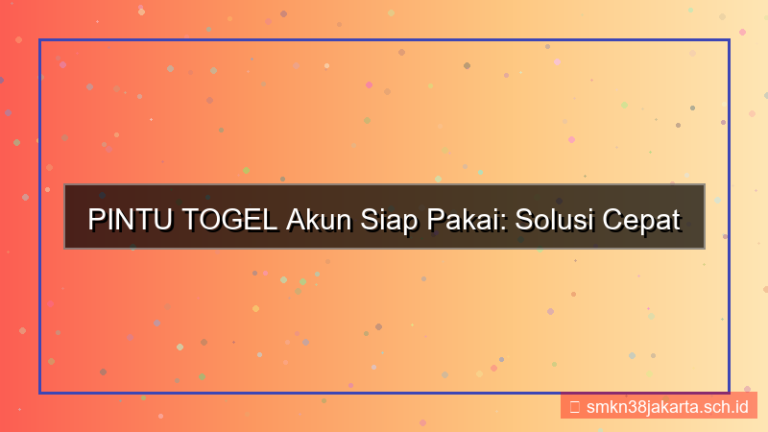 PINTU TOGEL akun siap pakai